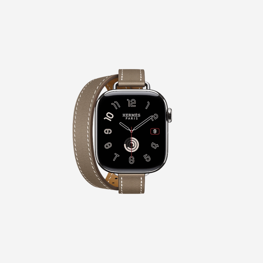 Apple Watch H Double Tour 42 mm Attelage Etoupe Seri 10