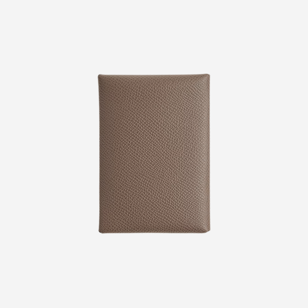 Calvi Duo Compact Card Holder Epsom Etoupe