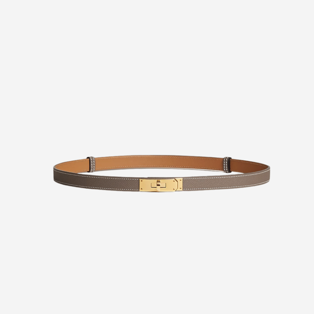 Kelly Belt 18mm Epsom Etoupe Ghw