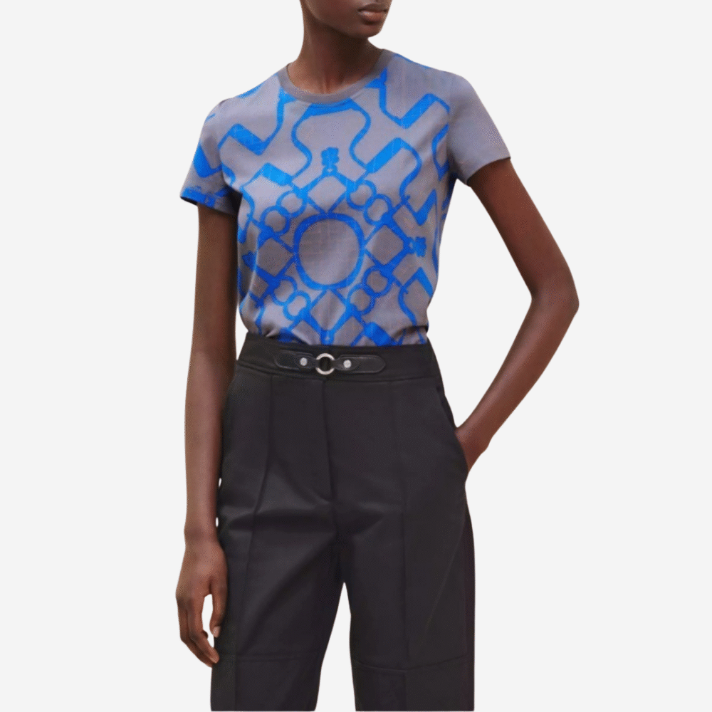 “Mors a Jouets Detoure Tatoo” Straight T-Shirt Gris Pierre