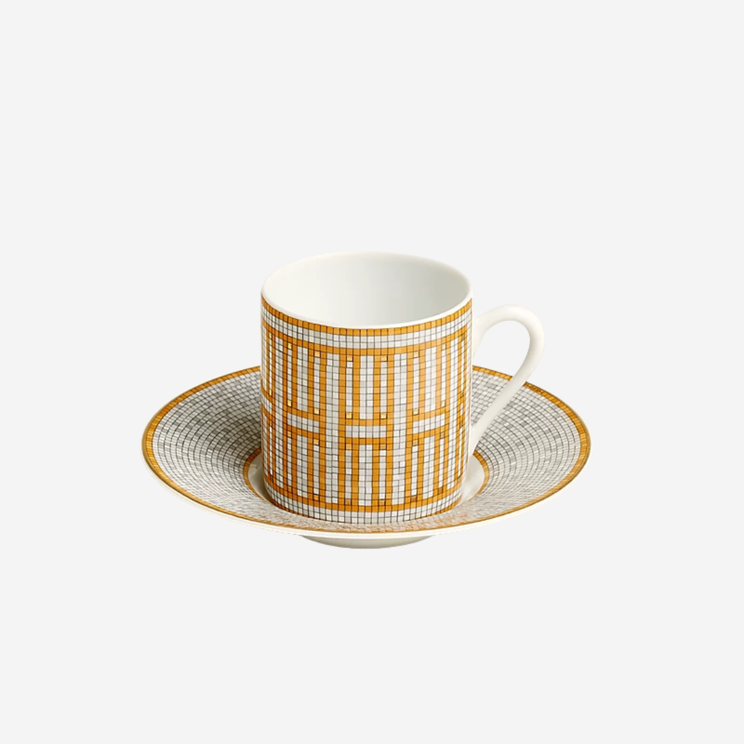 CLS Mosaique au 24 gold coffee cup and saucer