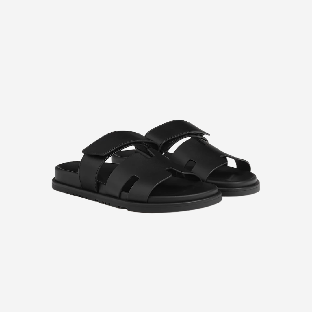 Chypre Calfskin Sandals Black Women (1)