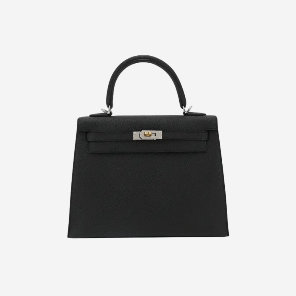 Kelly 25 Black Epsom Ehw K Electrum Hardware