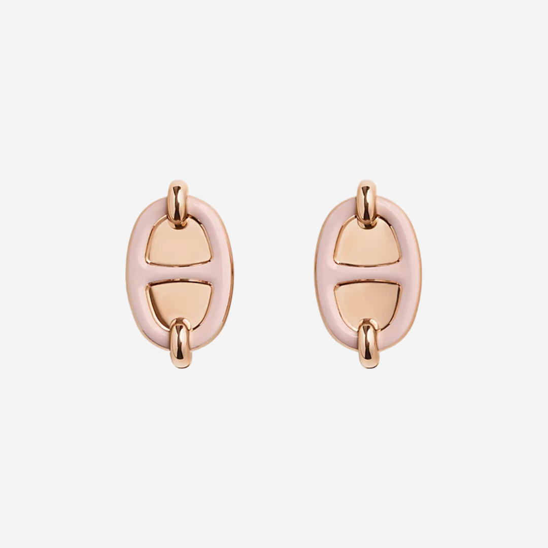 Mini Maillon Earrings, Rose Candeur RGHW