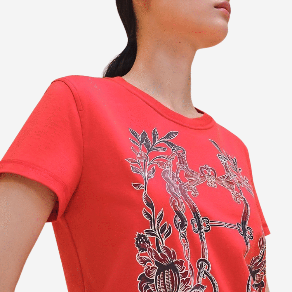 Della Cavalleria Straight Cartridge T-Shirt Rouge Ecarlate