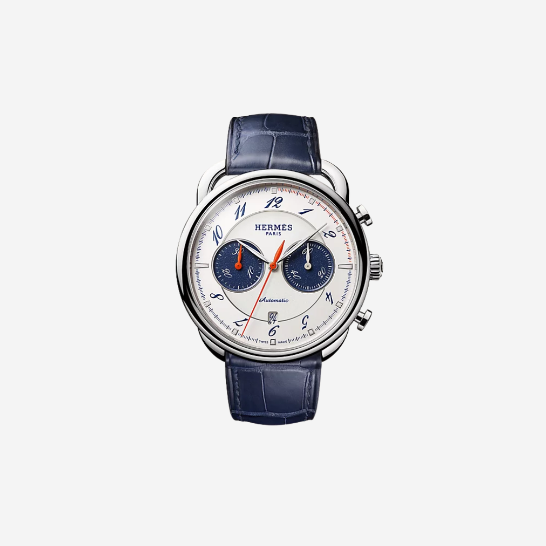 CLS Arceau Chronographe watch, 42 mm, Bleu Abysse