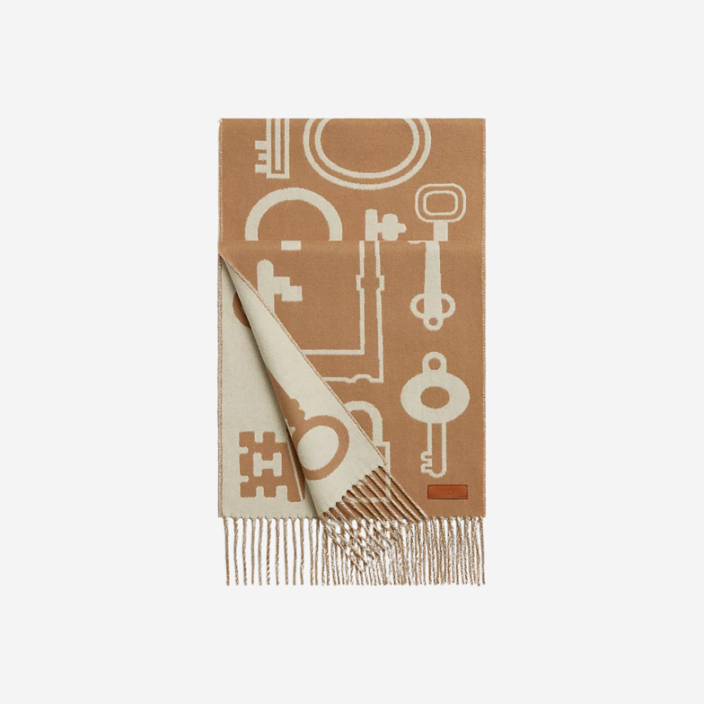 Casaque Porte-Clefs Scarf, Camel Blanc