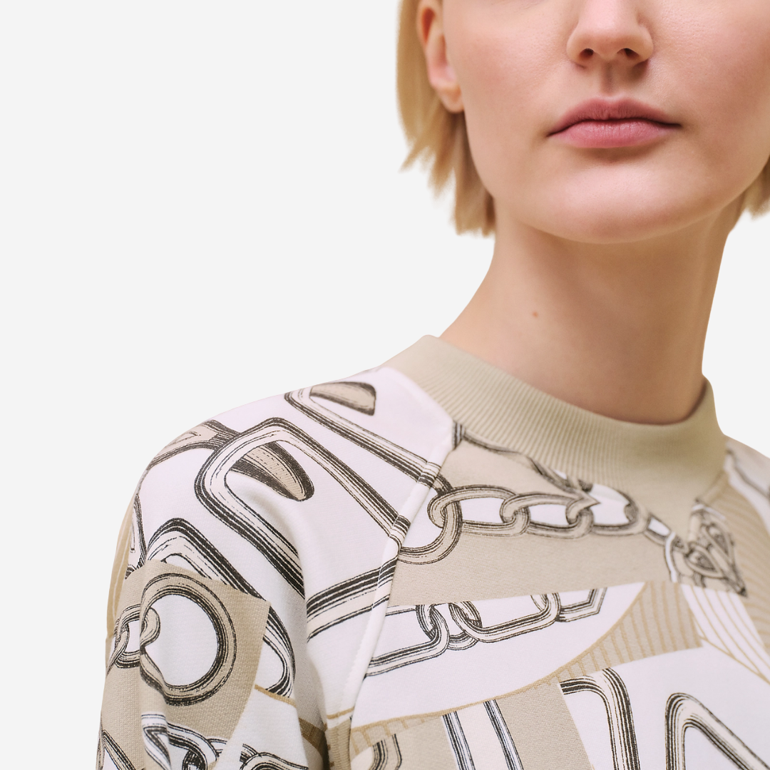 CLS Effet Kaleidoscope sweatshirt beige glaise(1)