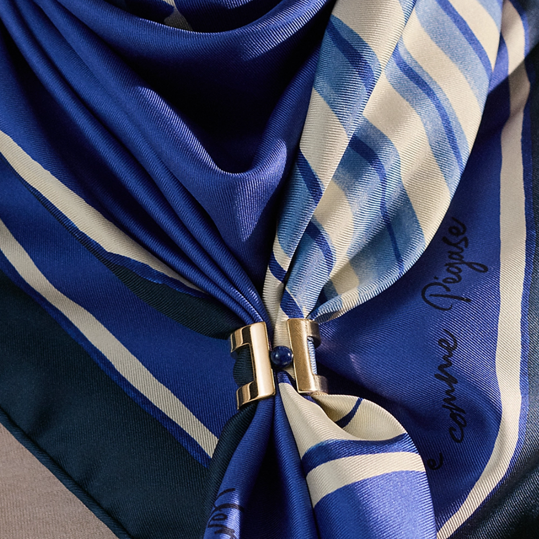 CLS H Perle scarf ring Permabrass Bleu Marine (2)