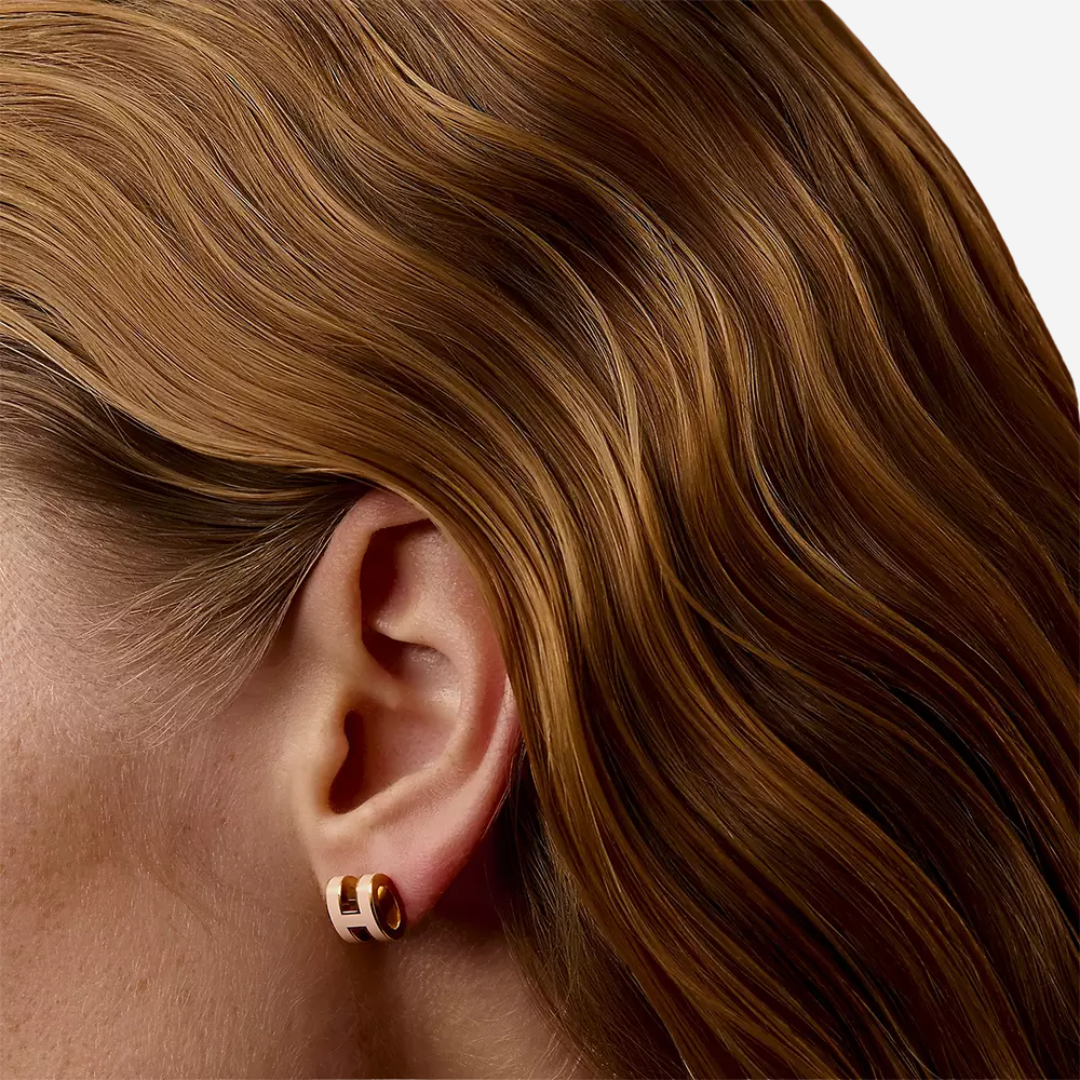 CLS Mini Pop H pendant Earring Rose Eglantine GHW (2)