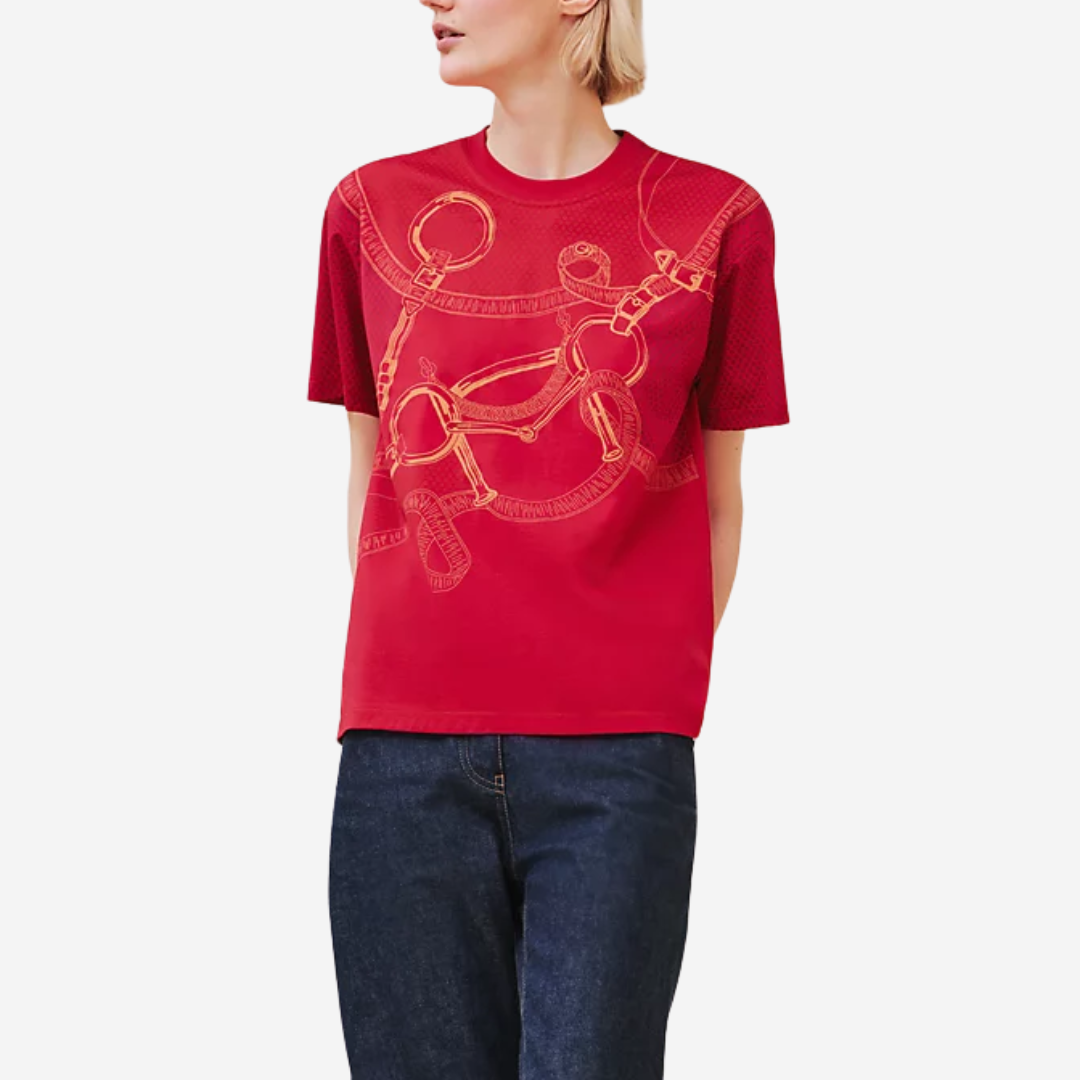 CLS T-Shirt Eperon d’Or Bandana Rose Canneberge