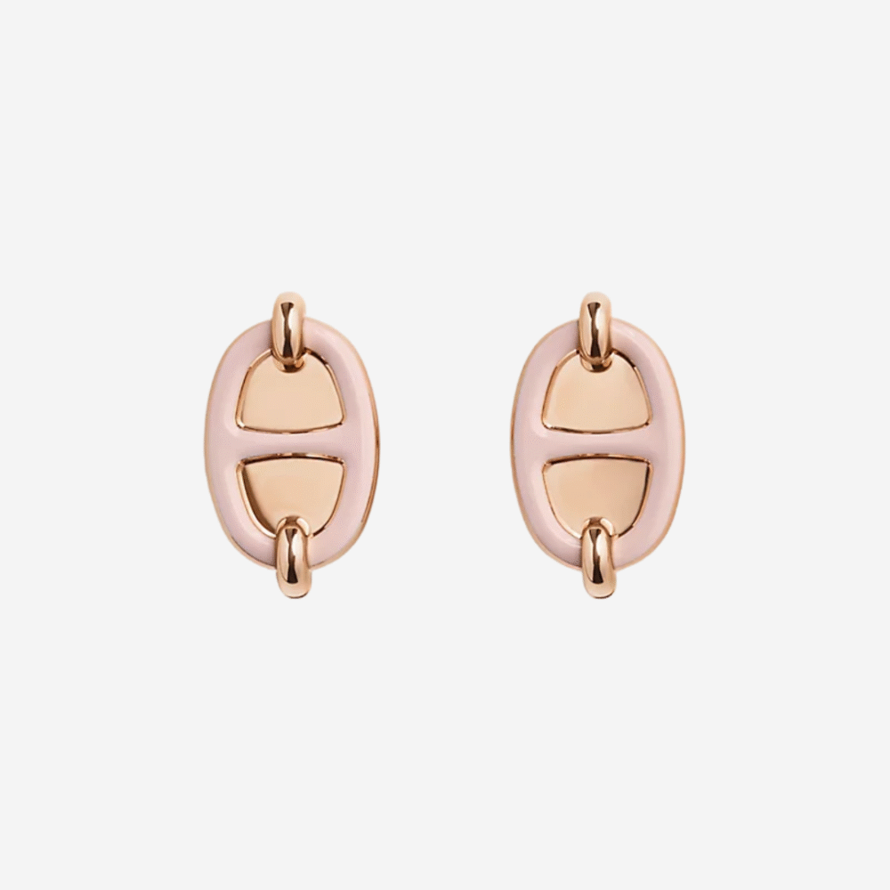 Mini Maillon Earrings, Rose Candeur RGHW