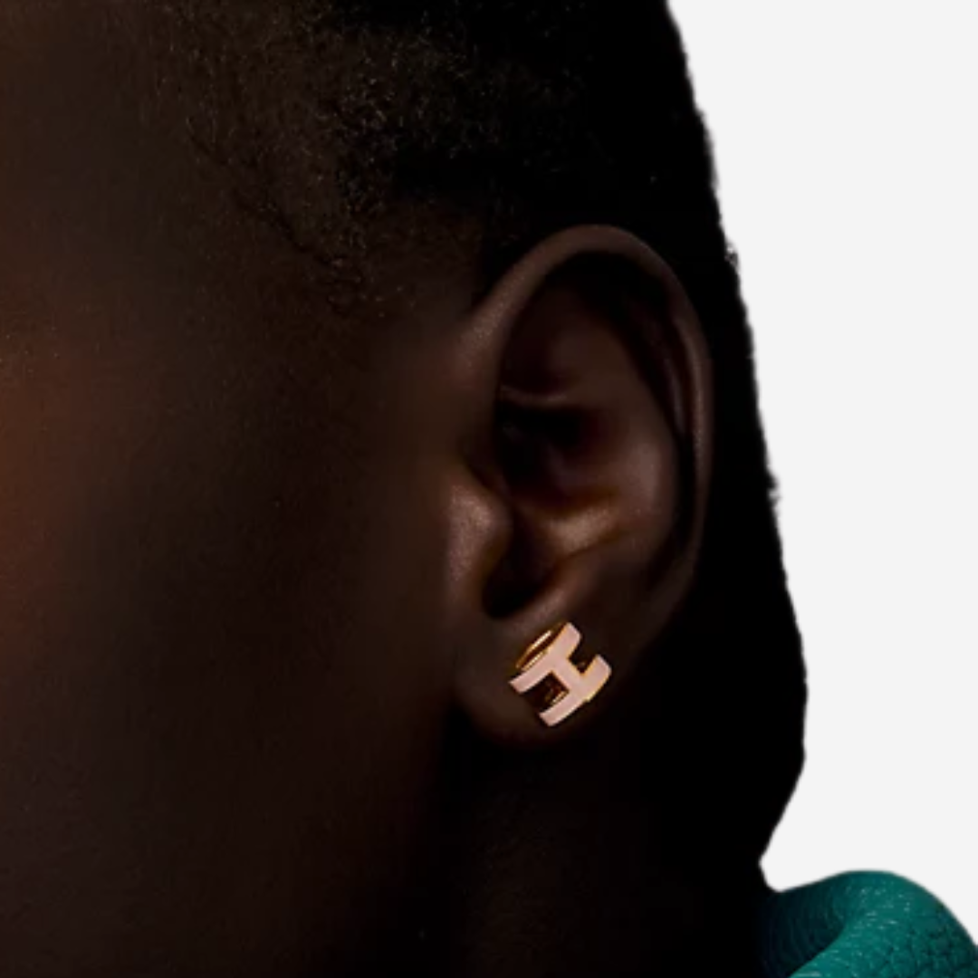 Mini Pop H pendant Earrings, Rose Dragée GHW (2)