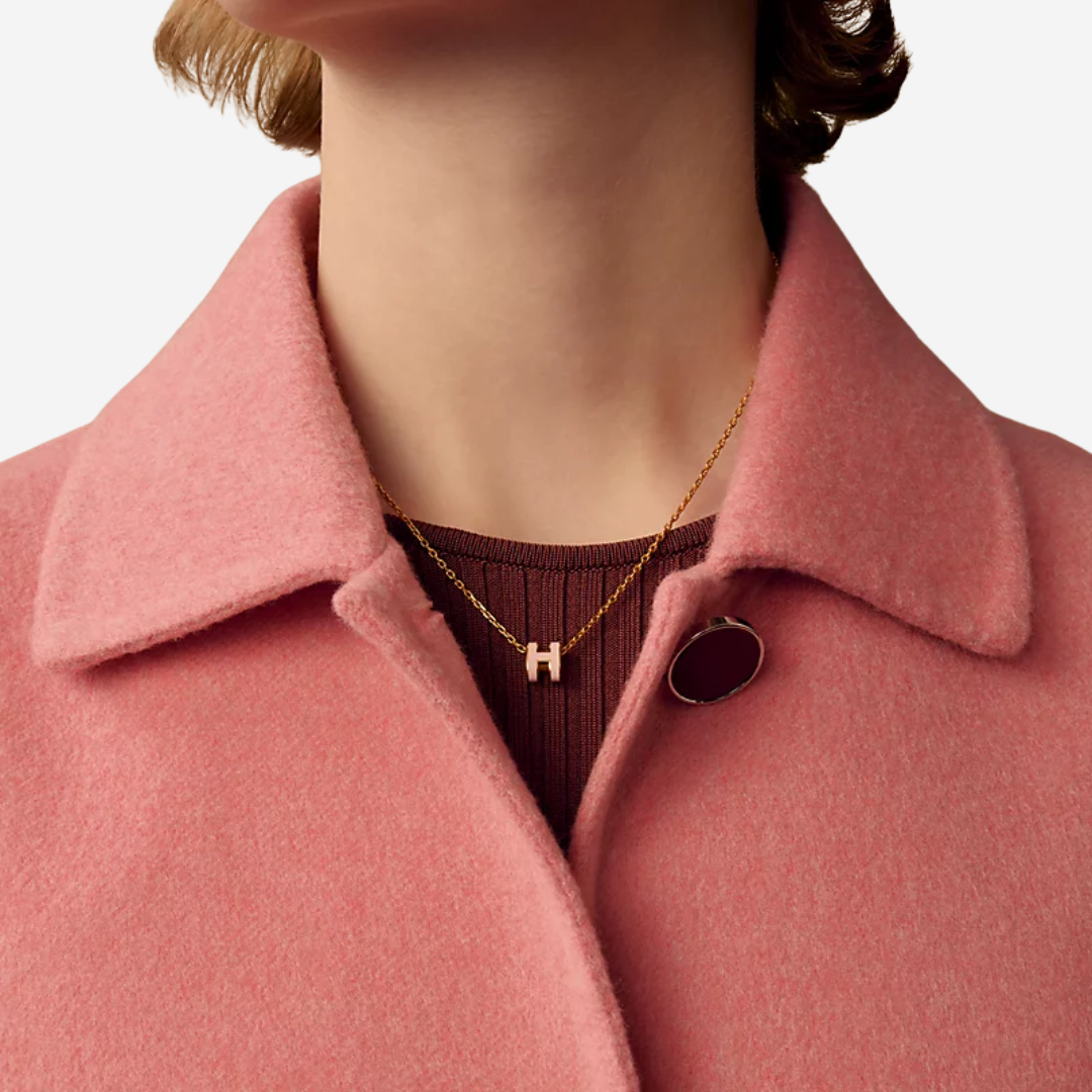 Mini Pop H pendant Necklace Rose Dragée RGHW (3)