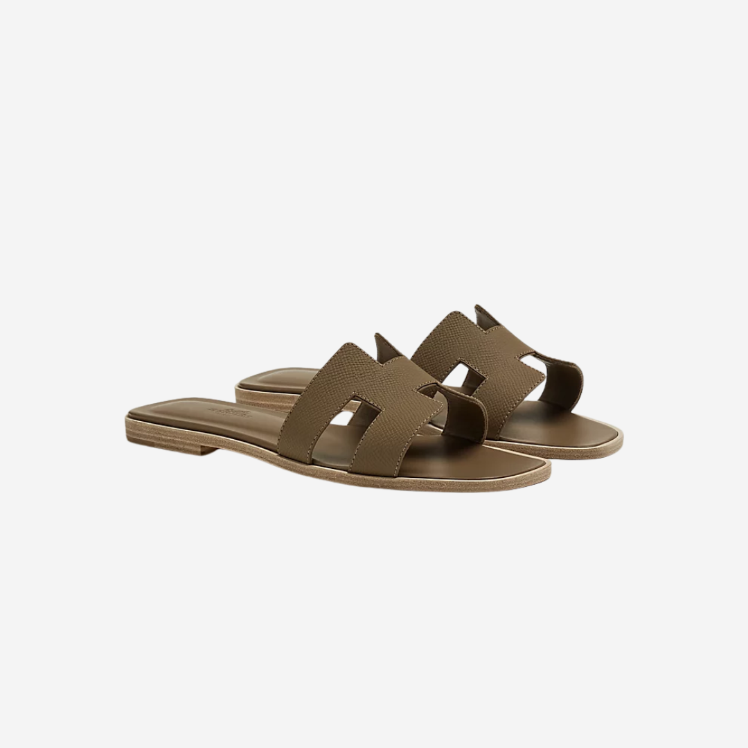Oran Sandals Etoupe Epsom (2)