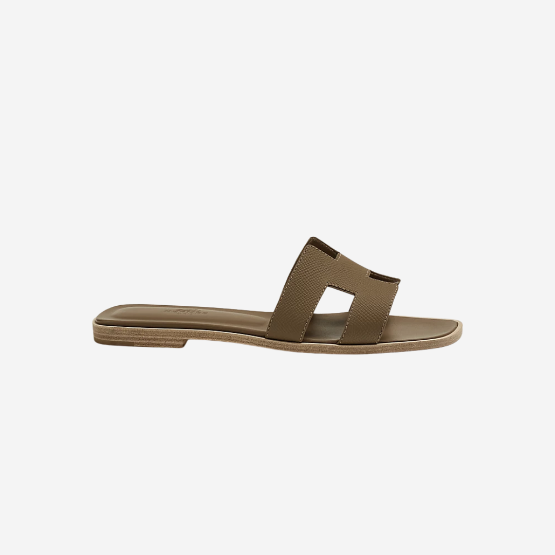 Oran Sandals Etoupe Epsom
