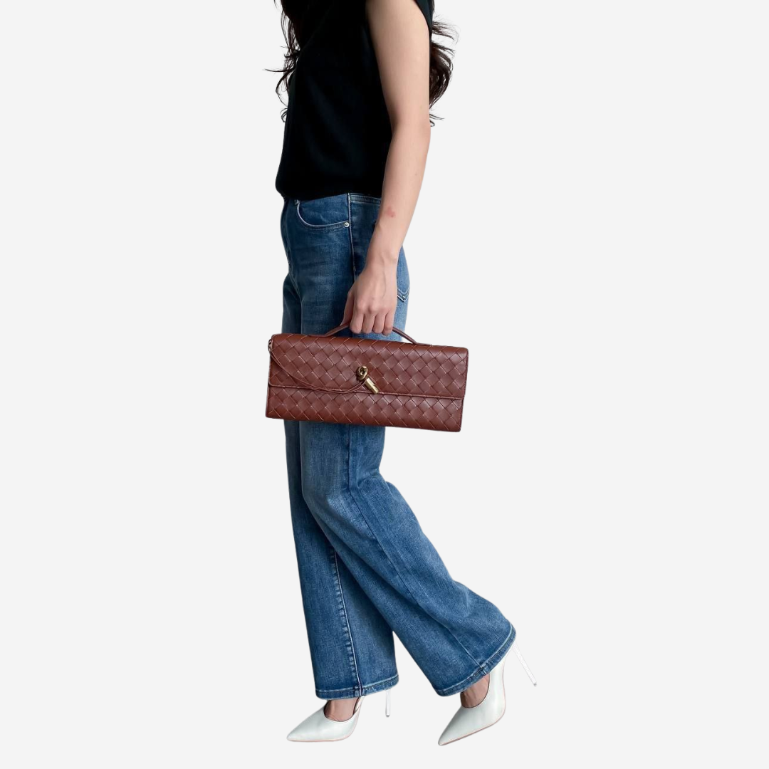 Bottega Veneta Andiamo Long Clutch Sapele (5)