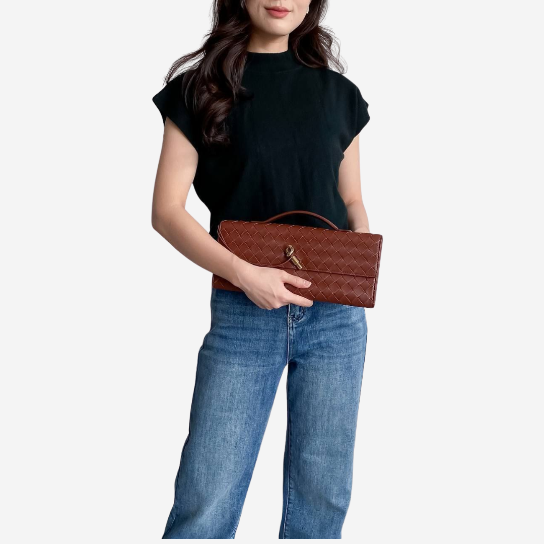 Bottega Veneta Andiamo Long Clutch Sapele (6)