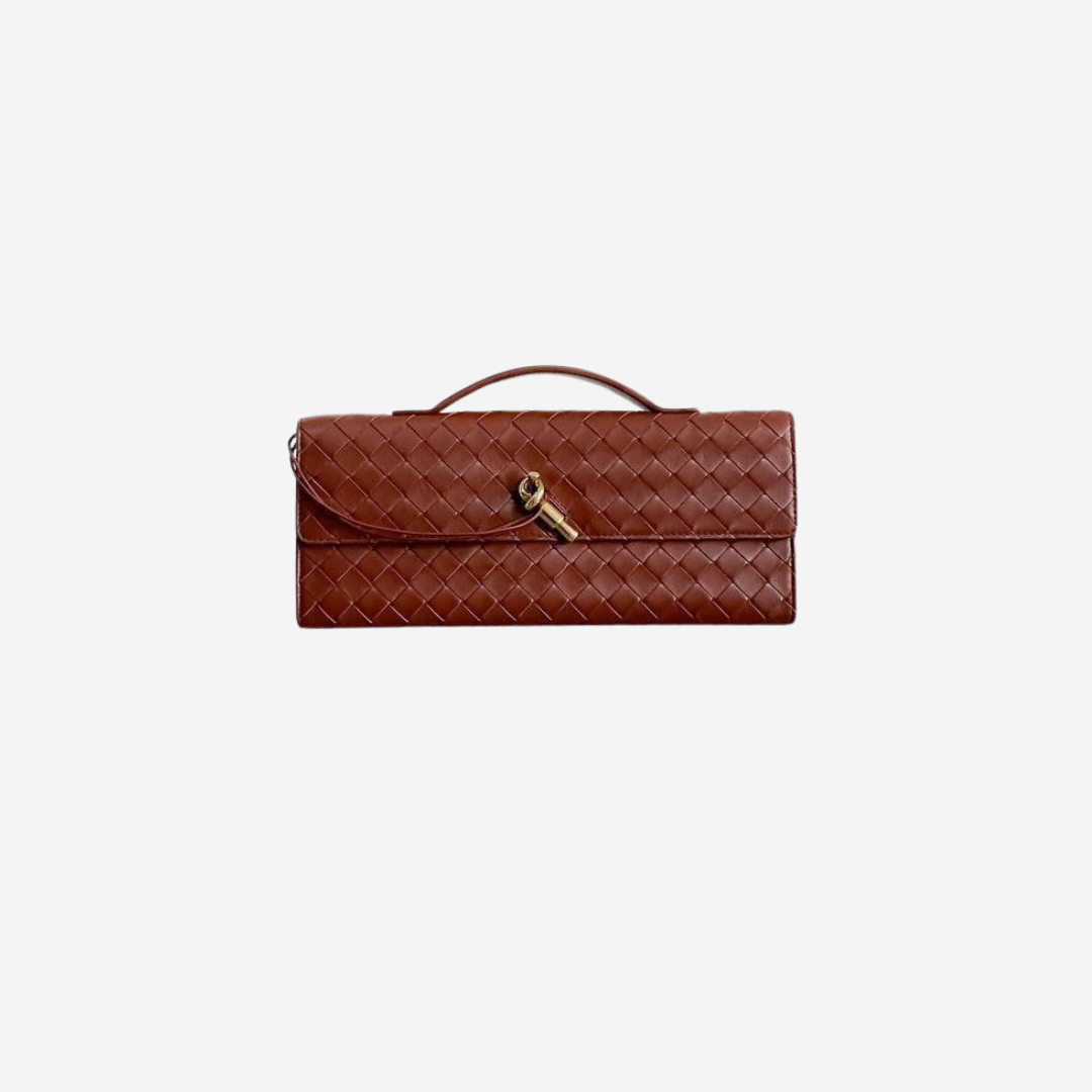 Bottega Veneta Andiamo Long Clutch Sapele