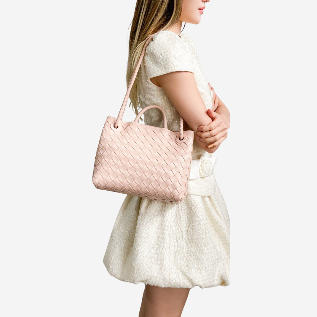 Bottega Veneta Andiamo Small Leather Top Handle Bag Lotus Pink (2)