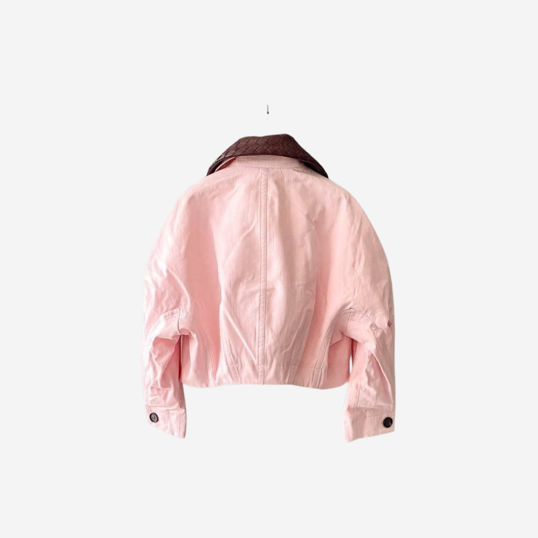 Bottega Veneta Cotton Twill Jacket in Camellia (1)