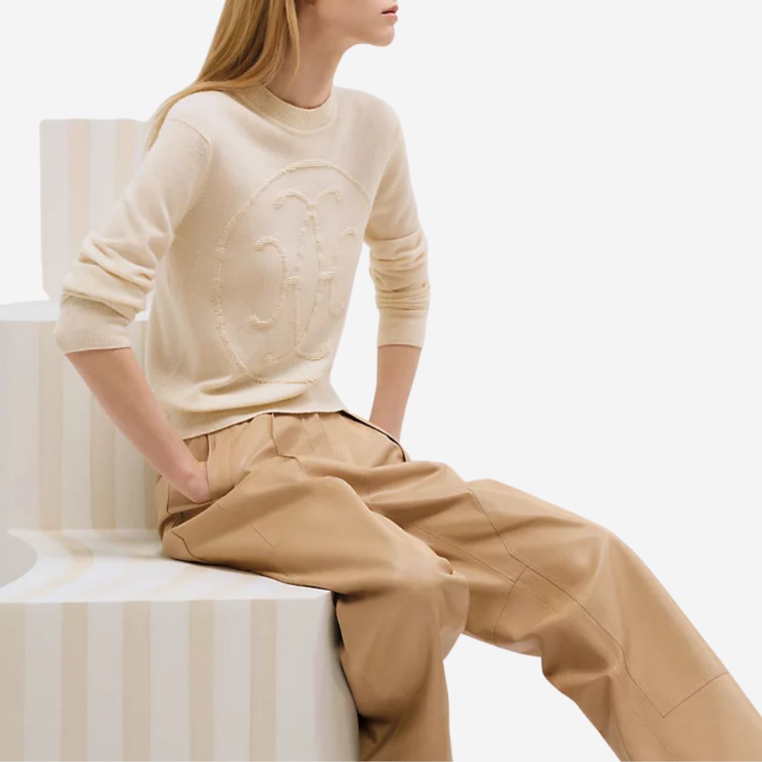 CLS Cashmere H Lift long-sleeve sweater Beige Naturel