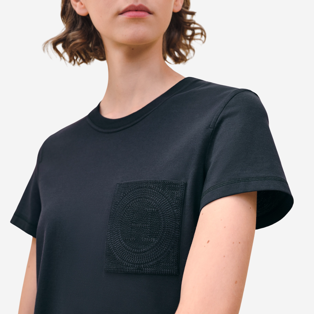 CLS Embroidered pocket t-shirt Blue Noir (3)