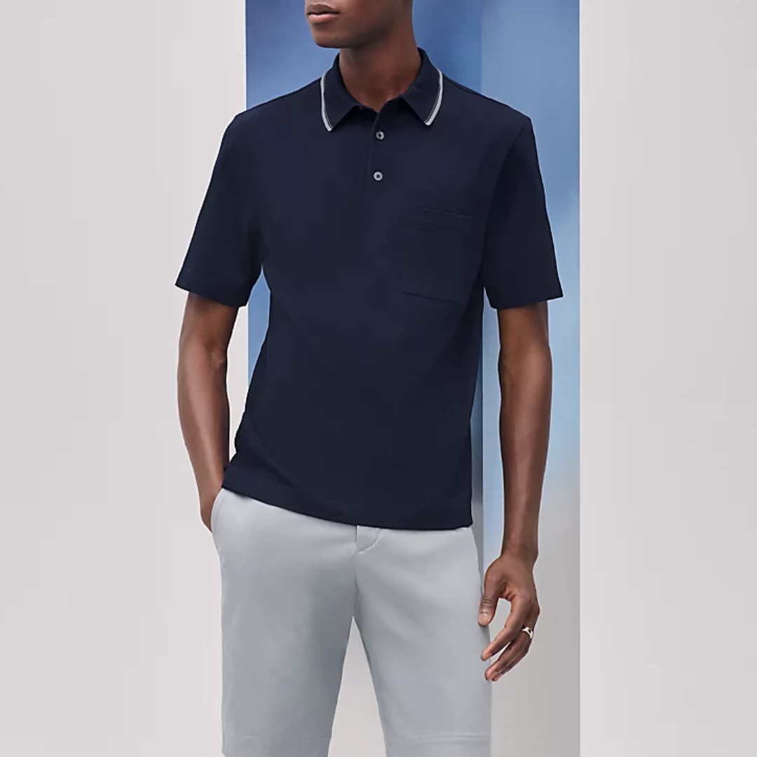 CLS Piqures sellier polo shirt Marine
