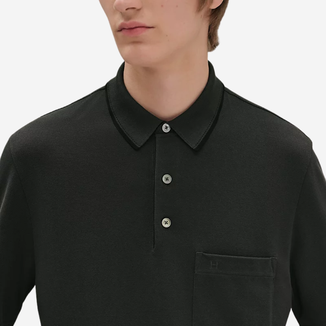 CLS Polo Piqures Sellier Vert Chrome