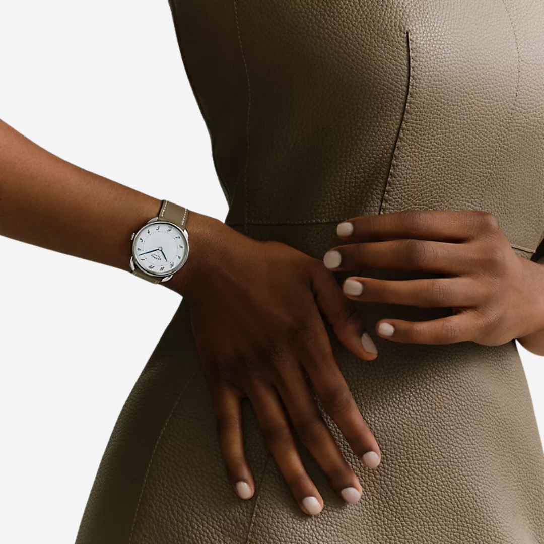 HERMES Arceau 36mm watch Etoupe (2)