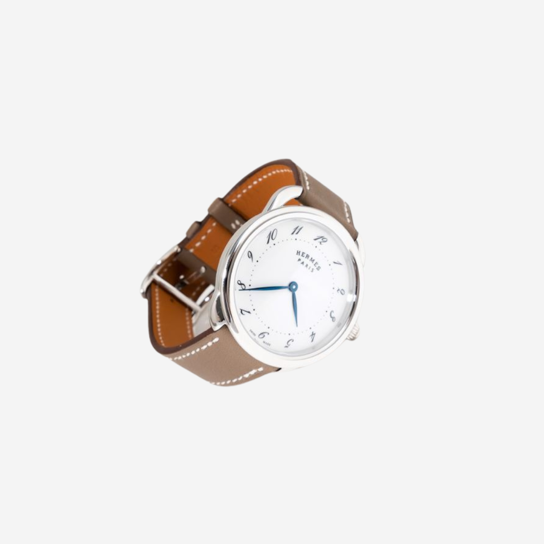HERMES Arceau 36mm watch Etoupe