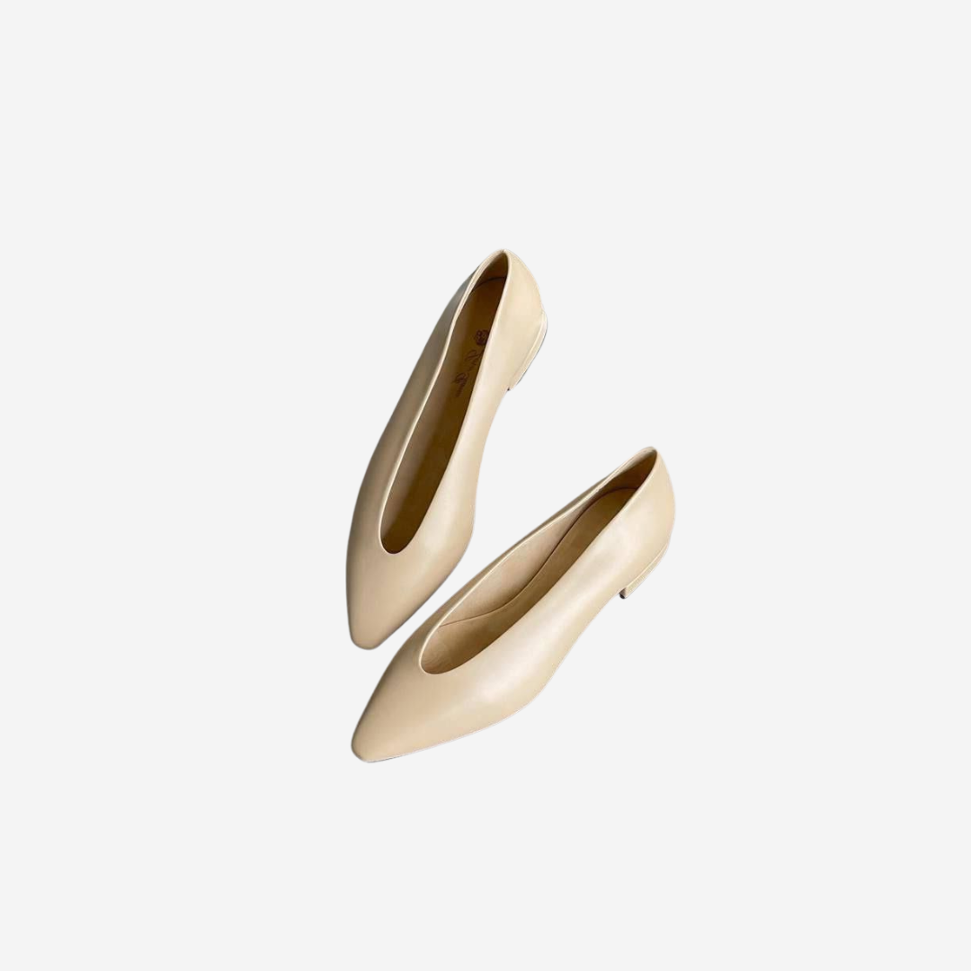 Loro Piana Rebecca Ballerina Calfskin Natural Light Camel (Complete Box) Size 36 (1)