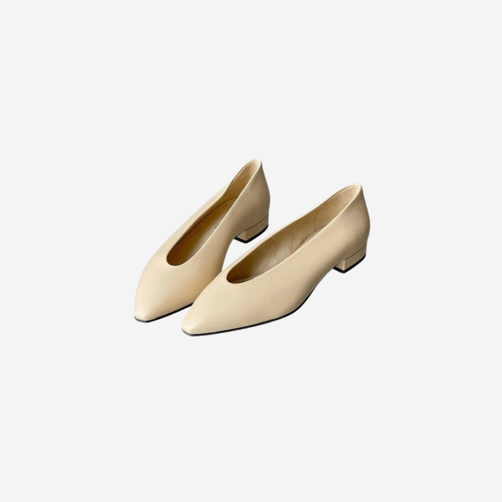 Loro Piana Rebecca Ballet Flat Calfskin Natural Light Camel
