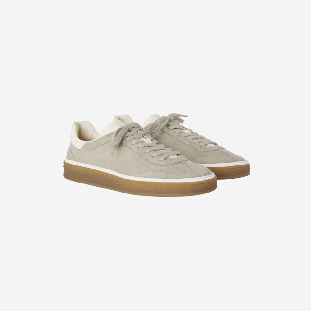 LORO PIANA Tennis Walk Suede Pearl Powder