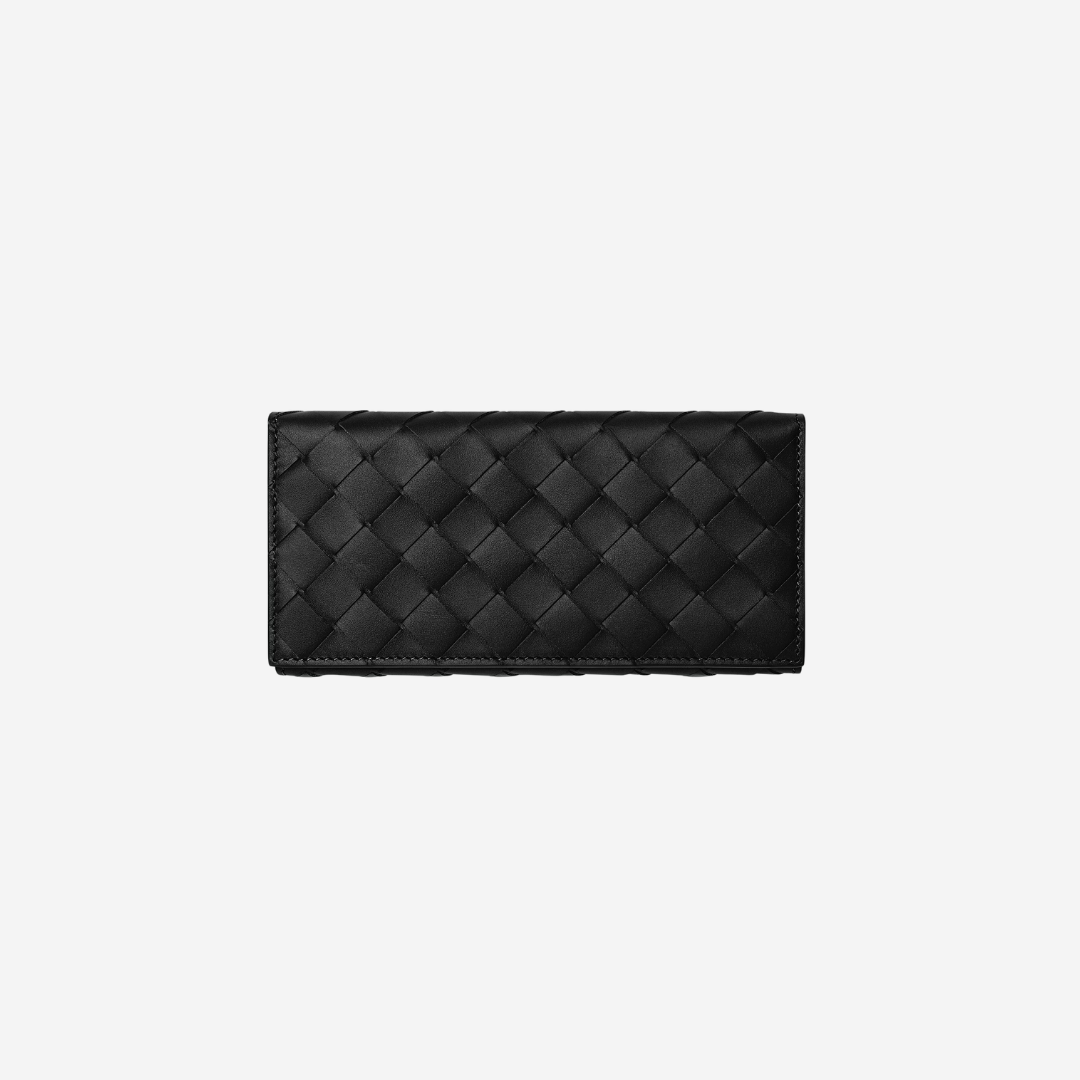 BOTTEGA VENETA Intrecciato Long Wallet Black