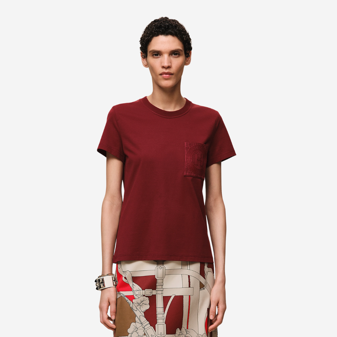 CLS Embroidered Pocket T-Shirt Rouge Carmin