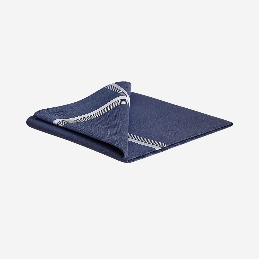 CLS Monchoir Jacquard H marine ( pochette square ) (1)