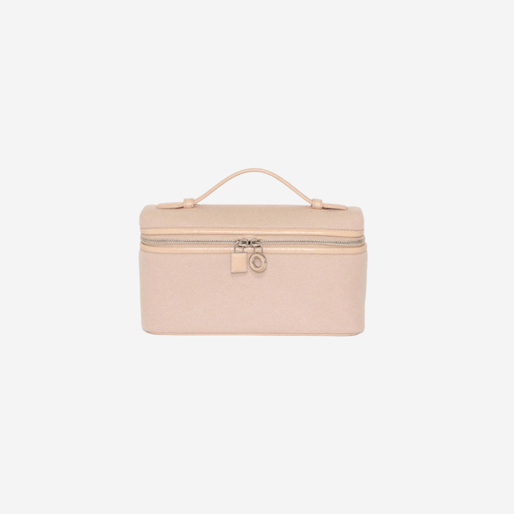 LORO PIANA Extra Pocket L19 Phyton Lining with Bigger Charms Light Pink