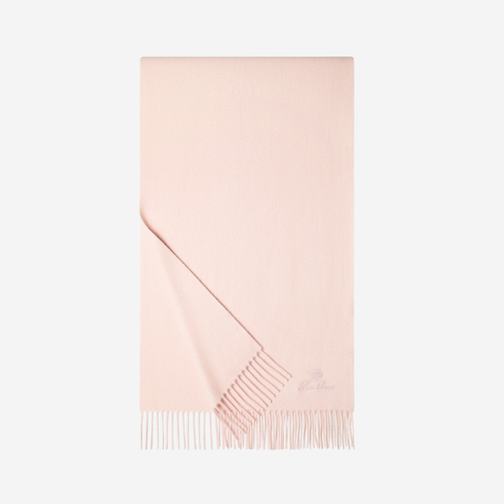 LORO PIANA Grande Unita Scarf in Light Pink