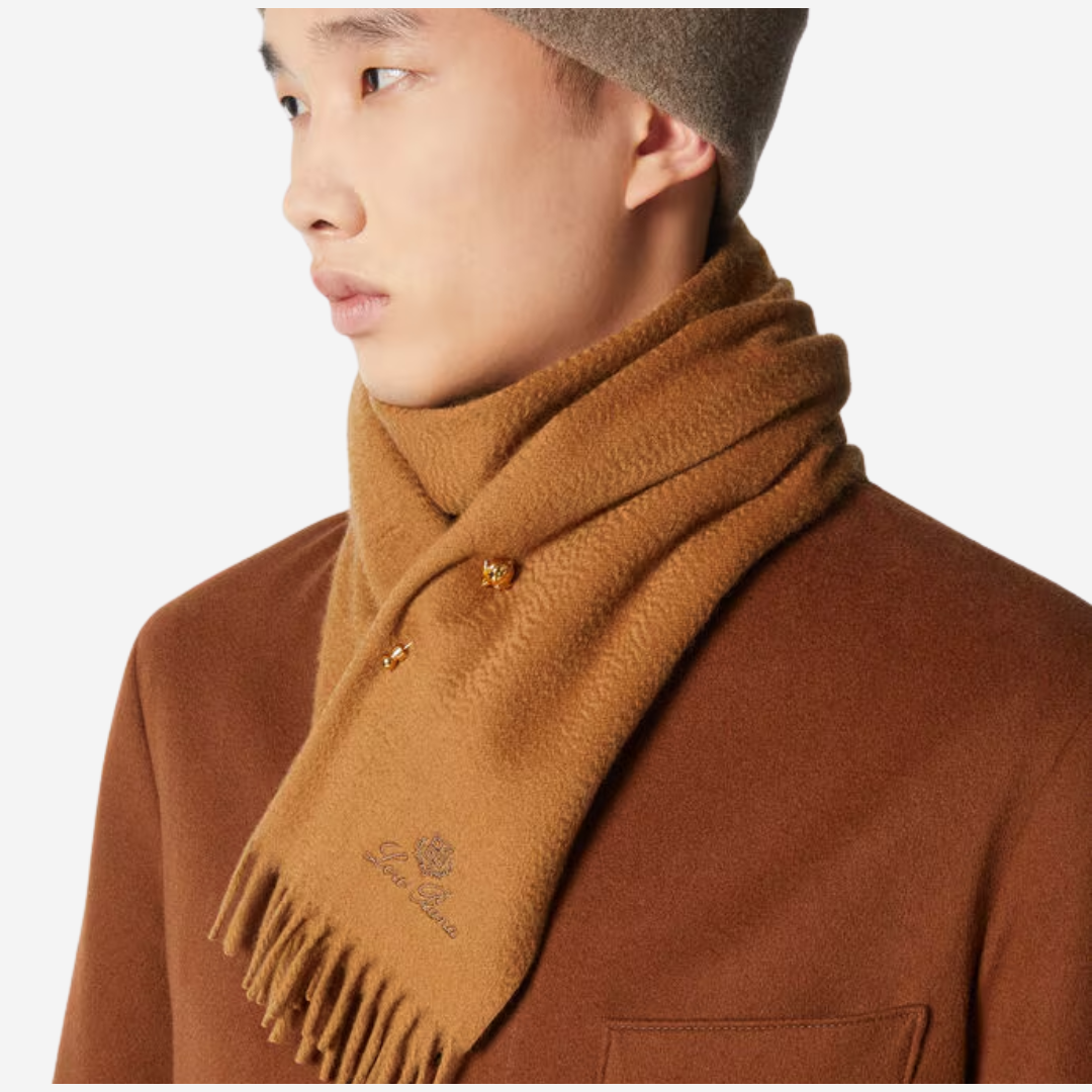 LORO PIANA Piccola Unita Scarf Cashmere Camel (2)