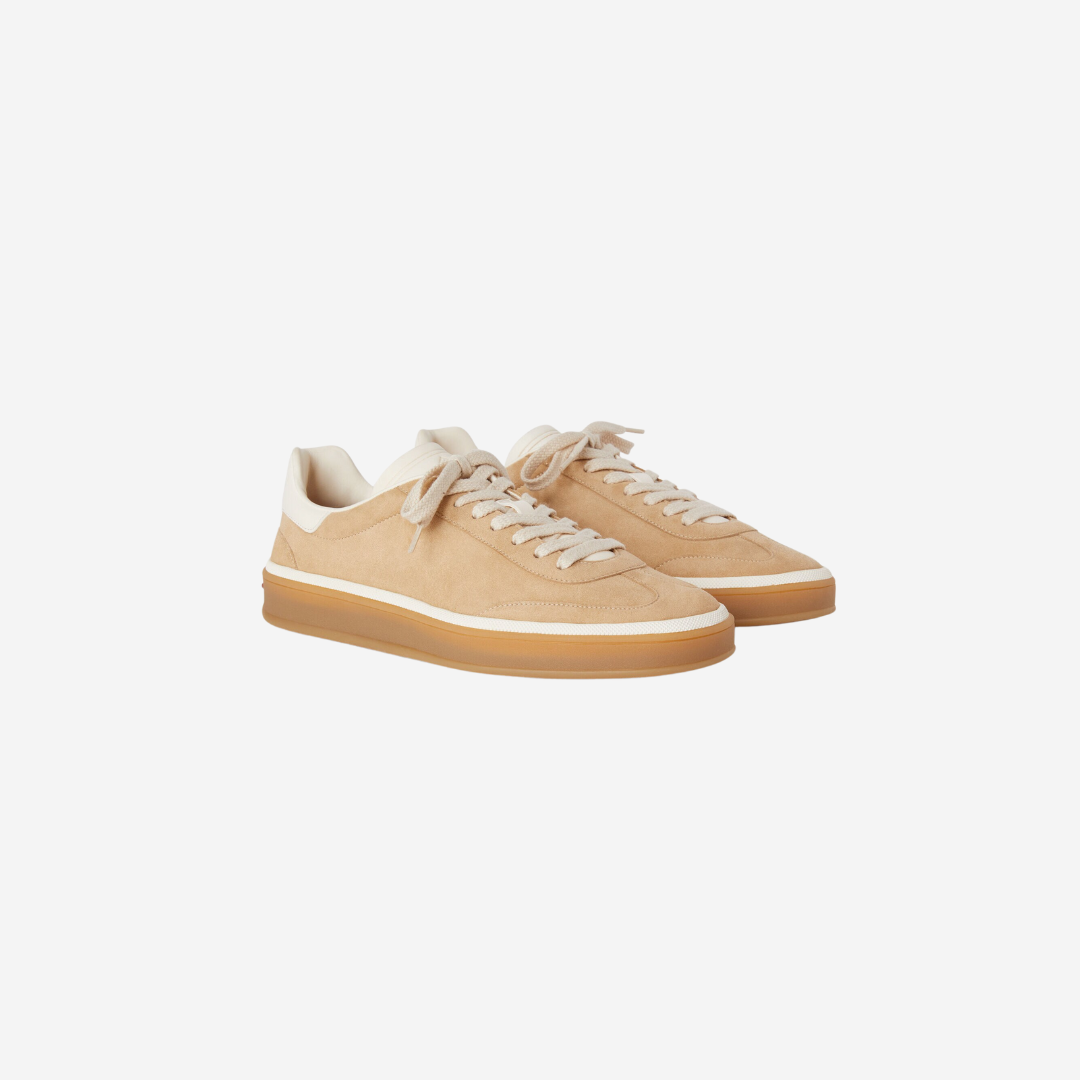 Loro Piana Tennis Walk Sneakers Suede Windy Dunes Size 37