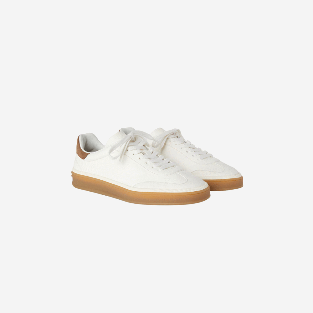 LORO PIANA Tennis Walk Sneaker Deerskin White