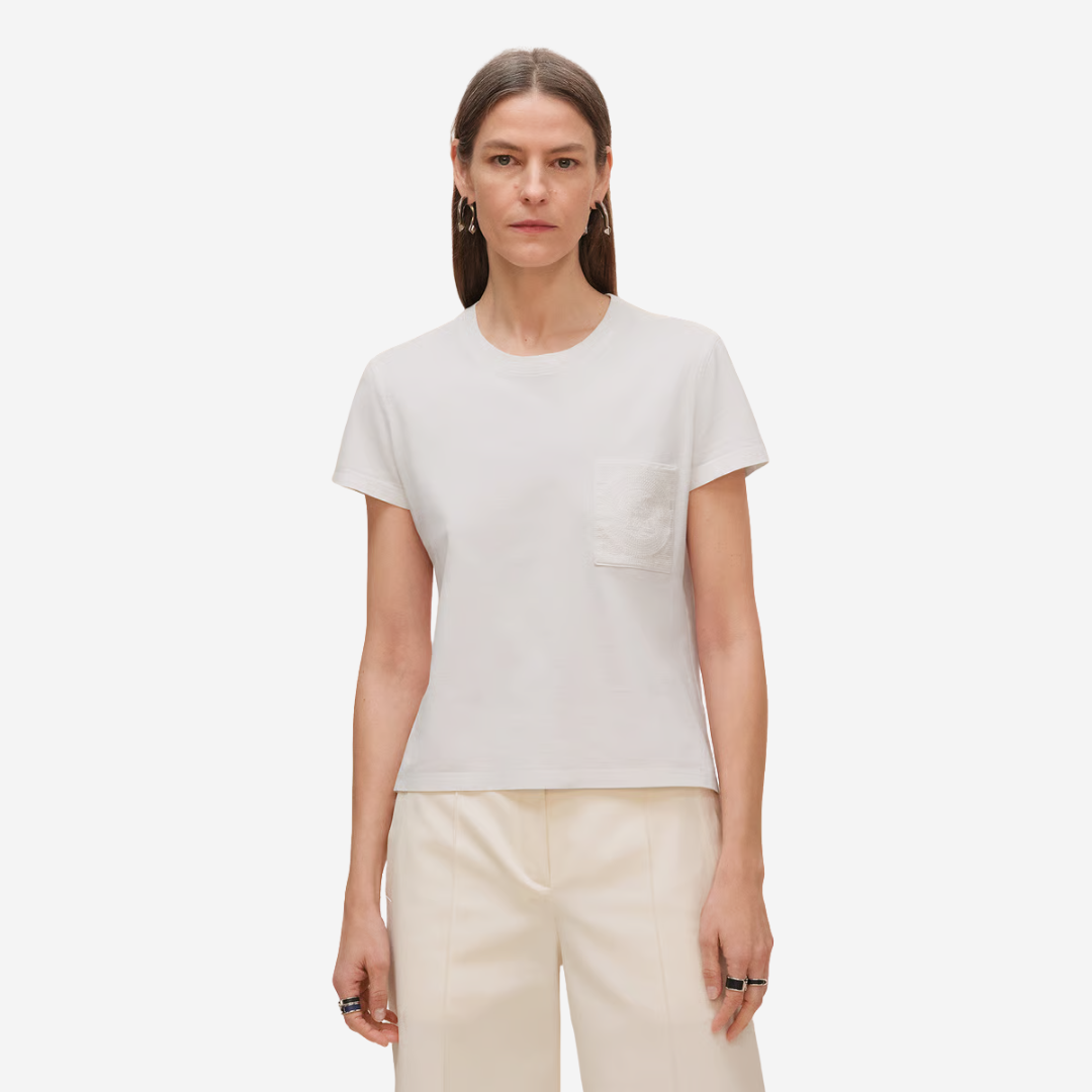 CLS Embroidered pocket t-shirt Jaune Labido