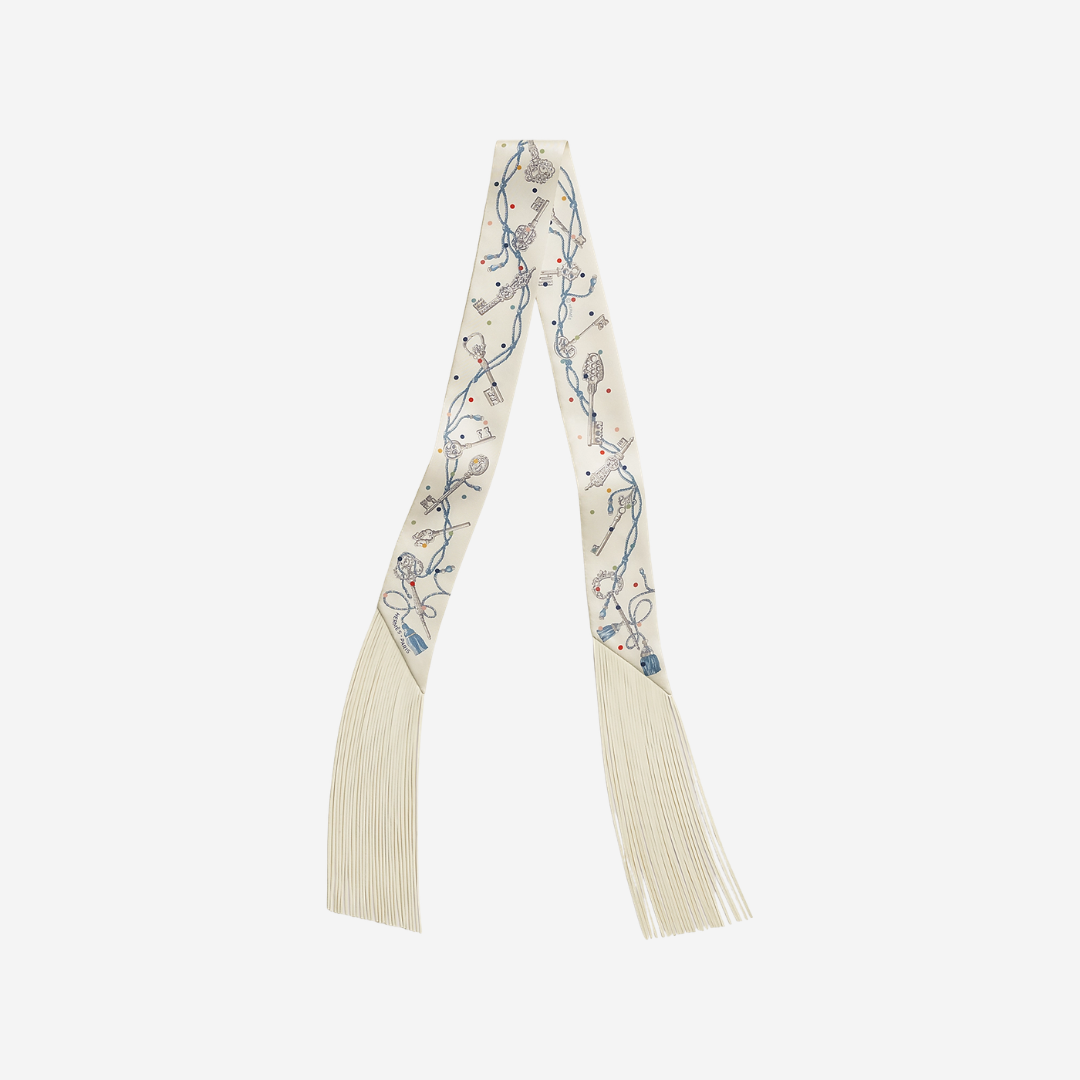 CLS Jumping leather fringes Twilly Craie Brun (5)