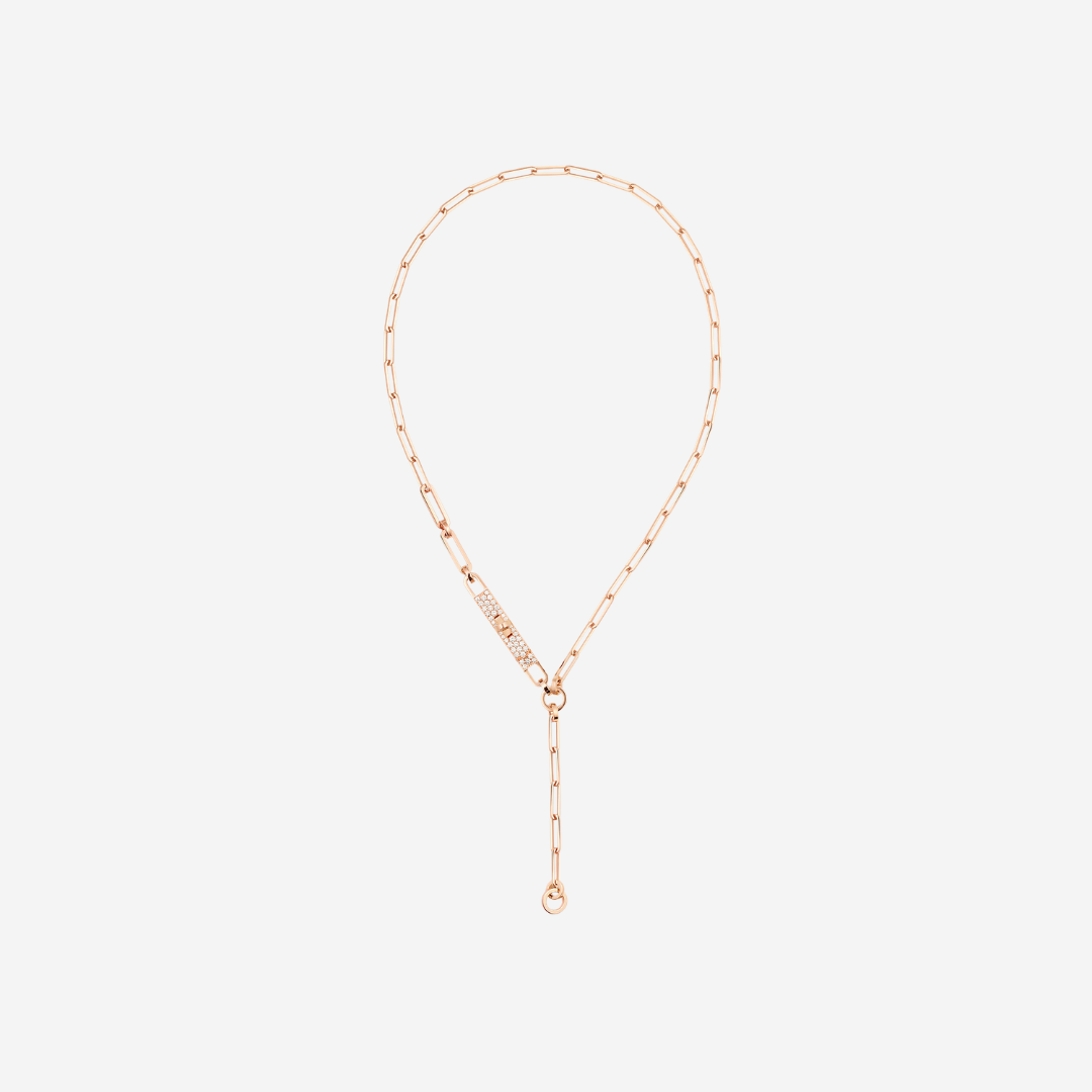 CLS Kelly Chaine lariat necklace, small modelAnchor Chain Earrings Small Modelleather fringes Twilly Craie Brun (1)