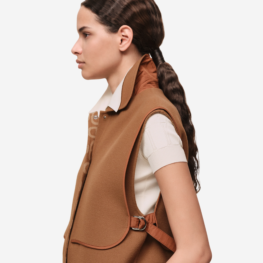 Hermes Chaine d’Ancre Short Vest Brun Mahogany