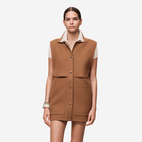 Hermes Women Chaine d'Ancre Short Vest Brun Mahogany