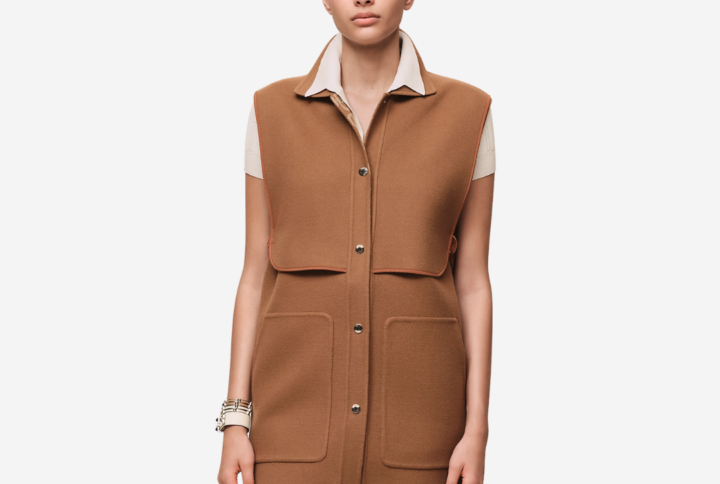 Hermes Women Chaine d'Ancre Short Vest Brun Mahogany