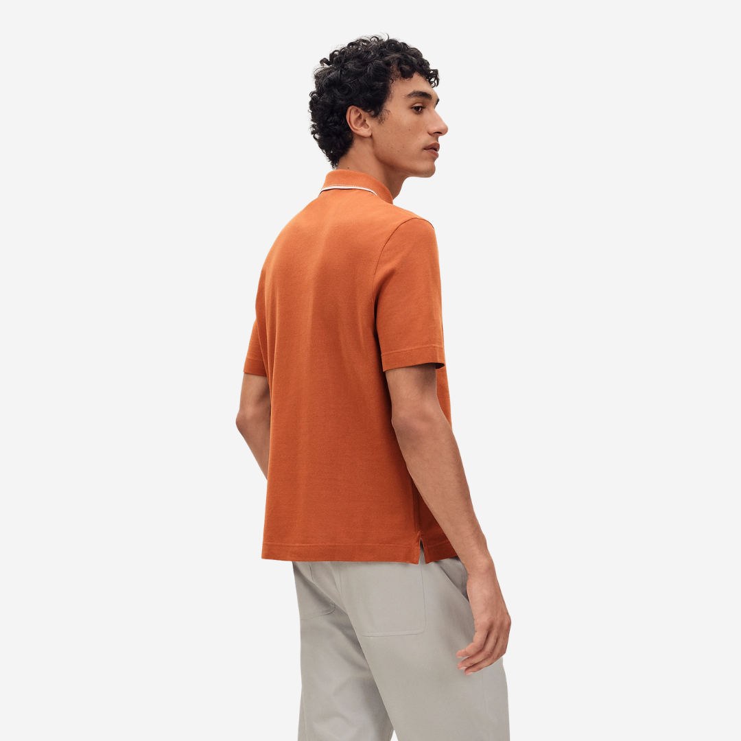 CLS Piqures sellier polo shirt Orange Brûlé (4)